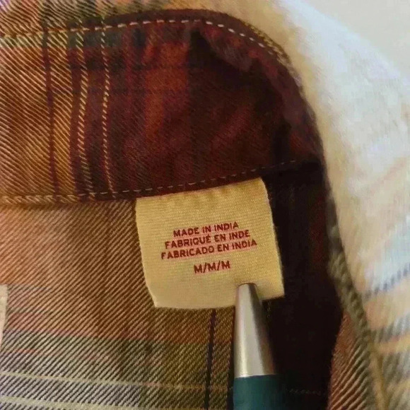 Levi's Plaid Snap Button Down Long Sleeve Shirt Red Size Medium - Picture 8 of 11